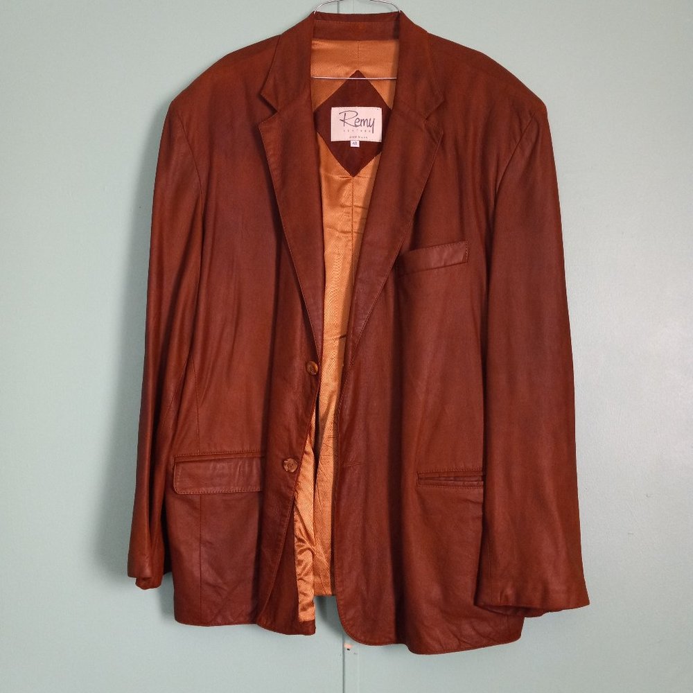 remy leather  coat